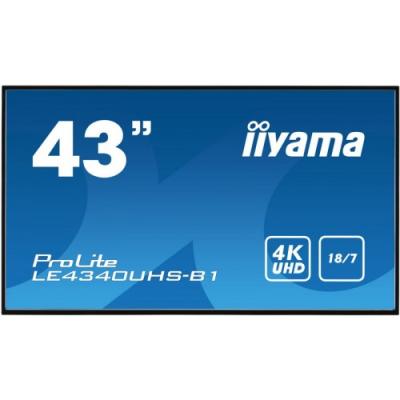IIYAMA Monitor 43 LE4340UHS-B1 4K,18/7,LAN,AMVA3,USB,HD
