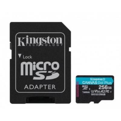 Kingston Karta microSD 256GB Canvas Go Plus 170/90MB/s Adapter