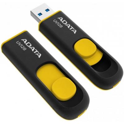 Adata Pendrive DashDrive UV128 64GB USB 3.2 Gen1 czarno - żółty
