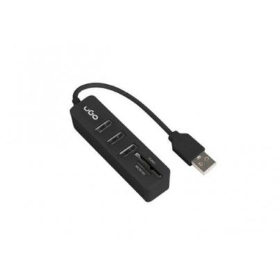 UGo USB Hub Maipo HU200 3 porty + czytnik SD/micro SD