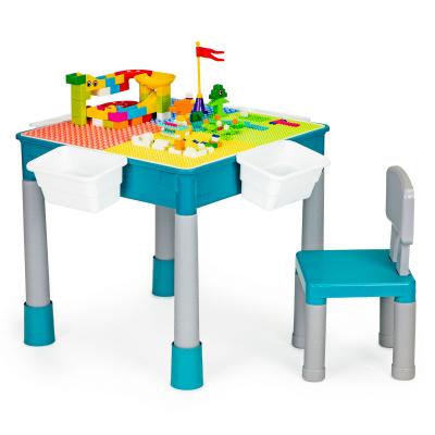 Meble dla dzieci, stolik do zabawy, krzesełko, klocki do zabawy