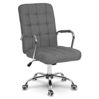 Fotel biurowy, materiałowy, krzesło, benton, szary