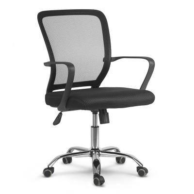 Fotel biurowy, obrotowy, krzesło z mikrosiatki, diran, sofotel, czarny