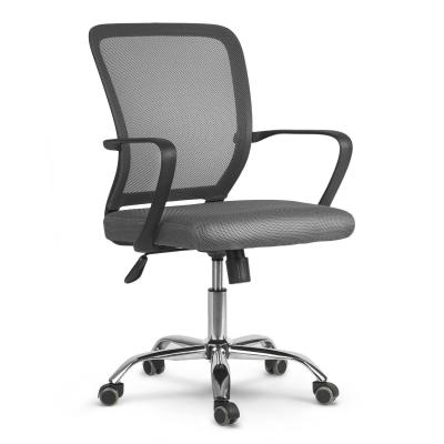Fotel biurowy, obrotowy, krzesło z mikrosiatki, diran, sofotel, szary