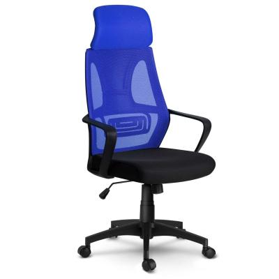 Fotel biurowy, z mikrosiatką, praga, kolor niebieski