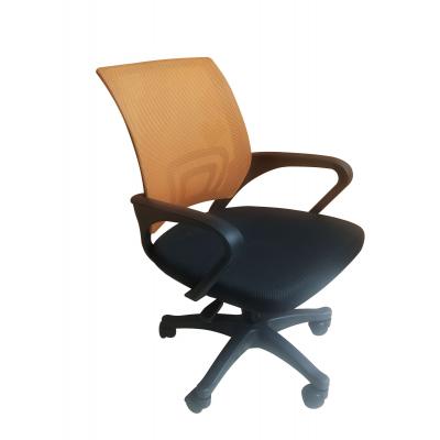 Fotel biurowy, obrotowy, krzesło, moris, pomarańczowy