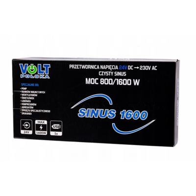 Volt 3SIP160024 SINUS-1600 24V przetwornica 800/1600W 24/230V