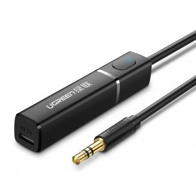 Ugreen transmiter Bluetooth 5.0 bezprzewodowy adapter audio 3,5mm mini jack czarny (40761 CM107)