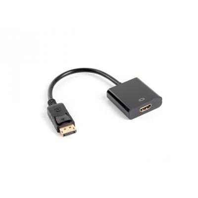 Lanberg Adapter Displayport [M] do HDMI [F] 10cm (AD-0009-BK)