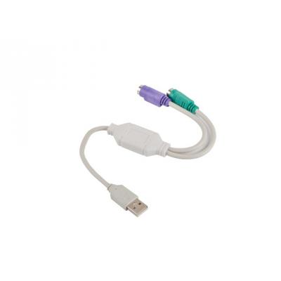 Lanberg Adapter USB do PS/2 X2 biały (AD-0025-W)