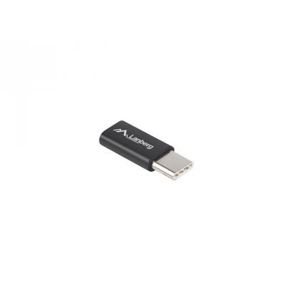Lanberg Adapter USB-C(M) 2.0 do USB Micro(F) Czarny
