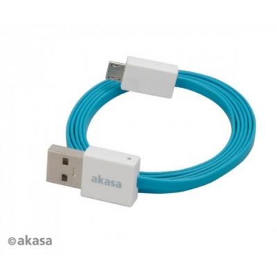 Akasa Proslim AK-CBUB16-10BL, kabel USB 2.0 Typ-A na Micro-B 100cm, niebieski