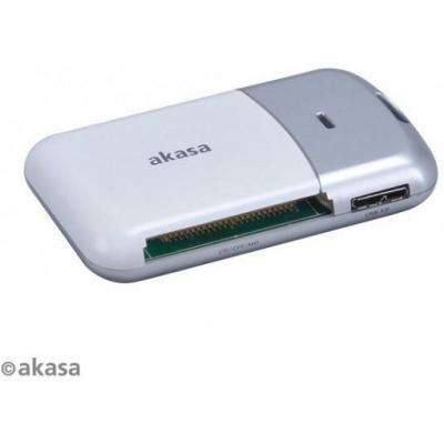 Akasa AK-CR-05U3SL zewnetrzny czytnik kart USB 3.0, srebrny