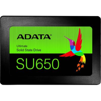 Dysk ADATA Ultimate SU650 SSD 2,5" 256GB SATA 520/450MBs TLC 3D ASU650SS-256GT-R