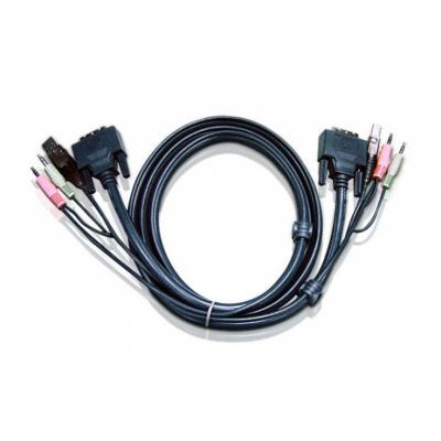 ATEN kabel 2L-7D02U 1.8M USB DVI-D Single Link KVM