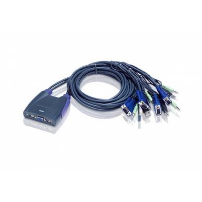 ATEN Przełącznik KVM CS64US-AT 4-portowy USB VGA/Audio (0.9m)
