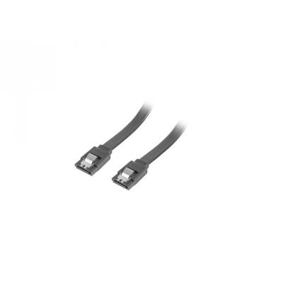 Lanberg Kabel SATA III (6gb/S) F/F 50cm Z Zatrzaskami Metalowymi Czarny