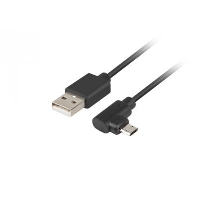 Lanberg Kabel USB Micro(M) do USB-A(M) 2.0 1.8m Kątowy Lewo/Prawo Micro Easy-USB Czarny