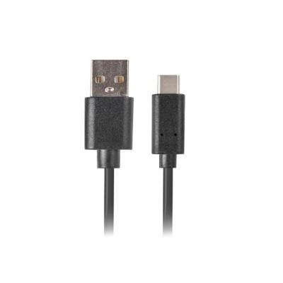 Lanberg Kabel USB-C (M) do USB-A (M) 2.0 czarny 0.5m QC3.0 (CA-USBO-20CU-0005-BK)