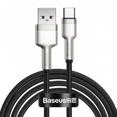 Kabel przewód USB Typ-C 200cm Baseus Cafule Quick Charge 66W z obsługą szybkiego ładowania - czarny (CAKF000201)