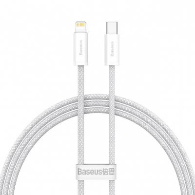 Kabel przewód USB Typ-C - Lightning / iPhone 100cm Baseus Dynamic z obsługą szybkiego ładowania 20W PD - biały (CALD000002)