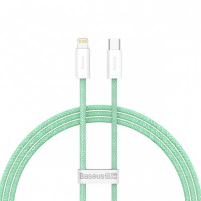 Kabel przewód USB Typ-C - Lightning / iPhone 100cm Baseus Dynamic z obsługą szybkiego ładowania 20W PD - zielony (CALD000006)
