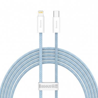 Kabel przewód USB Typ-C - Lightning / iPhone 200cm Baseus Dynamic z obsługą szybkiego ładowania 20W PD - niebieski (CALD000103)