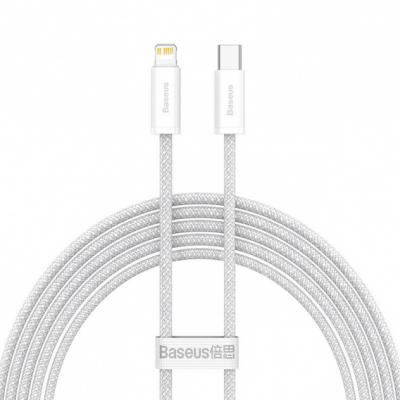 Kabel przewód USB Typ-C - Lightning / iPhone 200cm Baseus Dynamic z obsługą szybkiego ładowania 20W PD - biały (CALD000102)