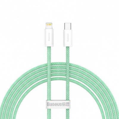 Kabel przewód USB Typ-C - Lightning / iPhone 200cm Baseus Dynamic z obsługą szybkiego ładowania 20W PD - zielony (CALD000106)