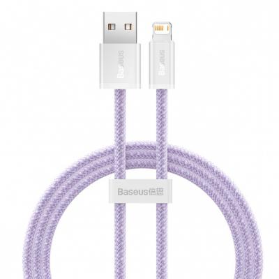 Kabel przewód USB - Lightning / iPhone 100cm Baseus Dynamic 2.4A - fioletowy (CALD000405)