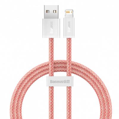 Kabel przewód USB - Lightning / iPhone 100cm Baseus Dynamic 2.4A - pomarańczowy (CALD000407)