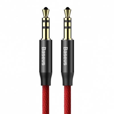 Kabel audio Baseus Yiven M30 miniJack 3,5mm 1,5 m czerwono-czarny (CAM30-C91)