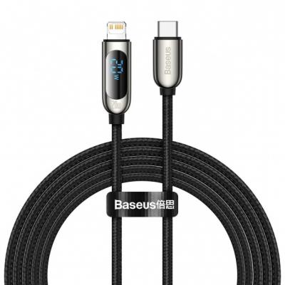 Kabel przewód USB Typ-C - Lightning / iPhone 200cm Baseus Display z obsługą szybkiego ładowania 20W PD - czarny (CATLSK-A01)