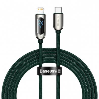 Kabel przewód USB Typ-C - Lightning / iPhone 200cm Baseus Display z obsługą szybkiego ładowania 20W PD - zielony (CATLSK-A06)