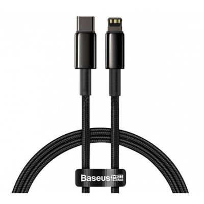 Kabel przewód USB TYP-C - Lightning / iPhone 200cm Baseus Tungsten Gold 20W, 5A, PD - czarny (CATLWJ-A01)