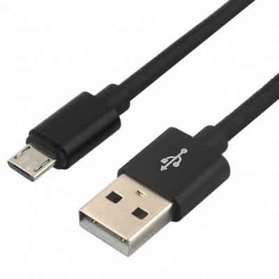 Kabel przewód pleciony USB - micro USB everActive 120cm z obsługą szybkiego ładowania do 2,4A czarny (CBB-1.2MB)