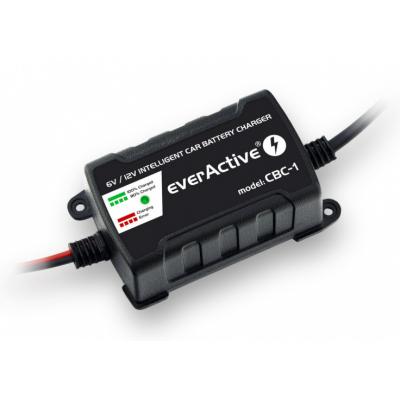 Ładowarka, prostownik samochodowy automatyczny do akumulatora 6V / 12V everActive CBC-1 v2