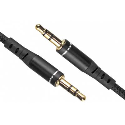 Kabel przewód silikonowy audio AUX wtyk - wtyk jack 3.5mm stereo 150cm everActive CBS-1.5JB czarny