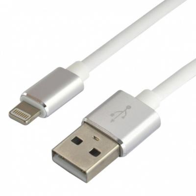 Kabel przewód silikonowy USB - Lightning / iPhone everActive 100cm z obsługą szybkiego ładowania do 2,4A biały (CBS-1IW)