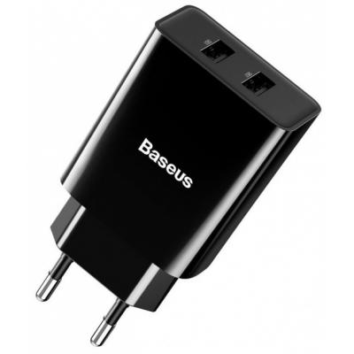 Ładowarka sieciowa Baseus 2x USB 2.1A 10,5W czarny (CCFS-R01)