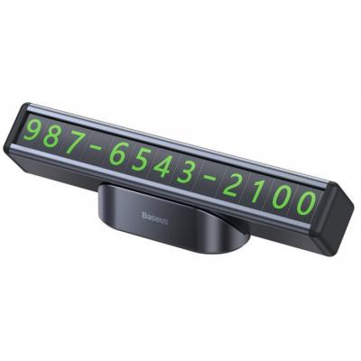 Akcesorium samochodowe Baseus tabliczka parkingowa do samochodu auta na numer telefonu czarny (CNFT000001)