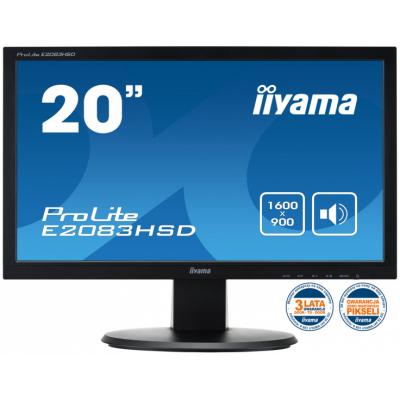 iiyama ProLite E2083HSD-B1 20" HD TN 60Hz 5ms - z gwarancją iiyama 3 lata - z gwarancją iiyama 3 lata - zero martwych pikseli 30 dni