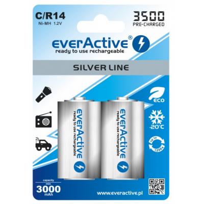 everActive R14/C Ni-MH 3500mAh Silver line - opak. 2 akumulatorki - blister (EVHRL14-3500)