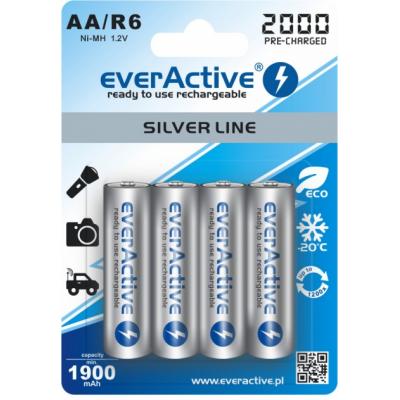 everActive R6/AA 2000mAh Silver line - opak. 4 akumulatorki - blister (EVHRL6-2000)