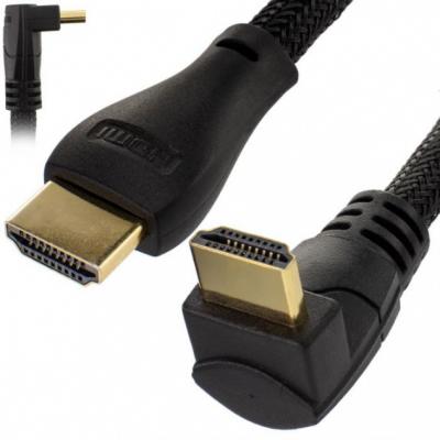 Natec Extreme Media Kabel HDMI 2x męski 1.8m kątowy 90" Gold v1.4 Lan NKA-0422