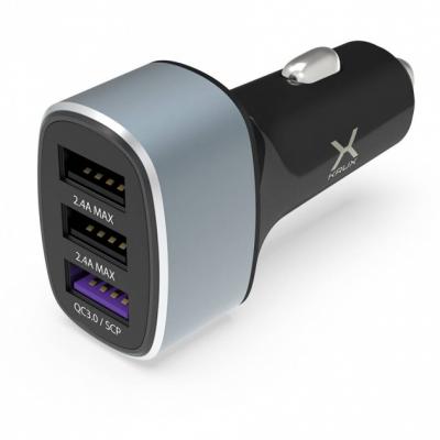 Samochodowa ładowarka do telefonu Krux USB CAR Charger 3x USB QC 3.0