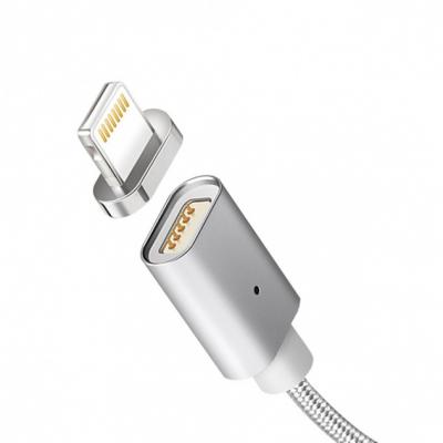 Kabel magnetyczny Maclean MCE161, wtyk Lightning USB, srebrny, szybkie ładowanie