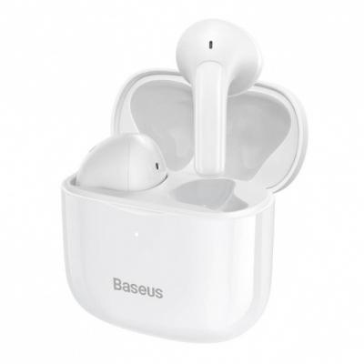Słuchawki bezprzewodowe TWS Baseus Bowie E3, ładowanie indukcyjne, Bluetooth 5.0 - białe (NGTW080002)
