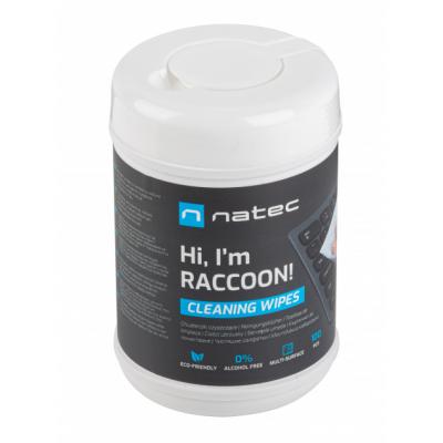 Chusteczka czyszczące Natec Raccoon cleaning wipes wet-dry 100-pack