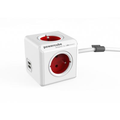 Listwa zasilająca PowerCube Extended USB 1,5 m RED